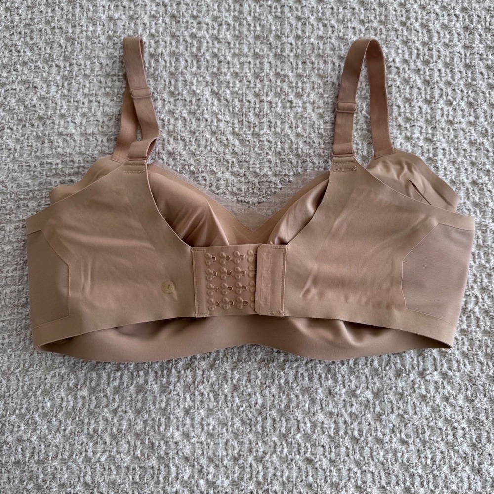 Honeylove Silhouette Bra 1X 40C/D Tan Nude Wire Free Seamless Support - Picture 2 of 4